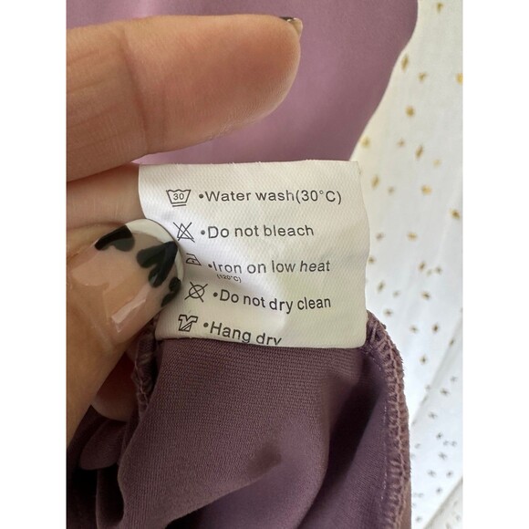 Reoria Halter High Round Neck Stretchy Racerback Leotard Bodysuit Snap Closure S - Picture 9 of 9